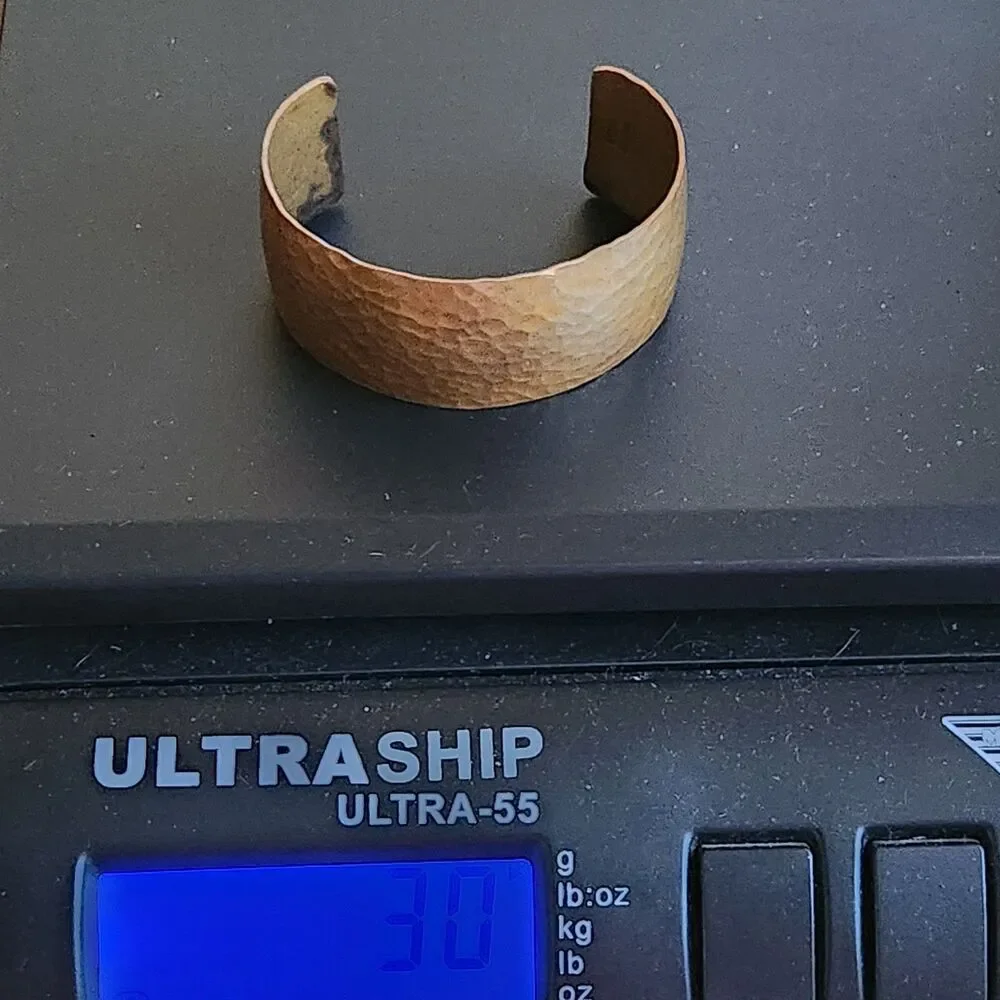 1970s Mexico Cobre Hammered Copper Cuff Bracelet 1